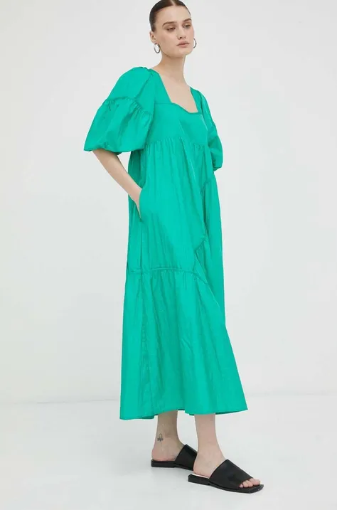 Gestuz sukienka kolor zielony midi oversize