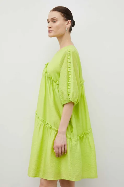 Gestuz sukienka kolor zielony mini rozkloszowana