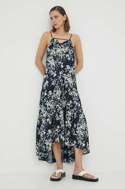 2NDDAY rochie culoarea negru, midi, evazată
