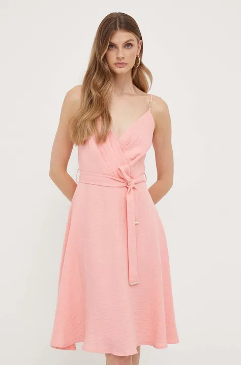 Платье Morgan цвет розовый mini расклешённое