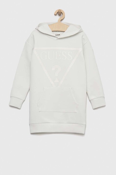 Dívčí šaty Guess bílá barva, mini