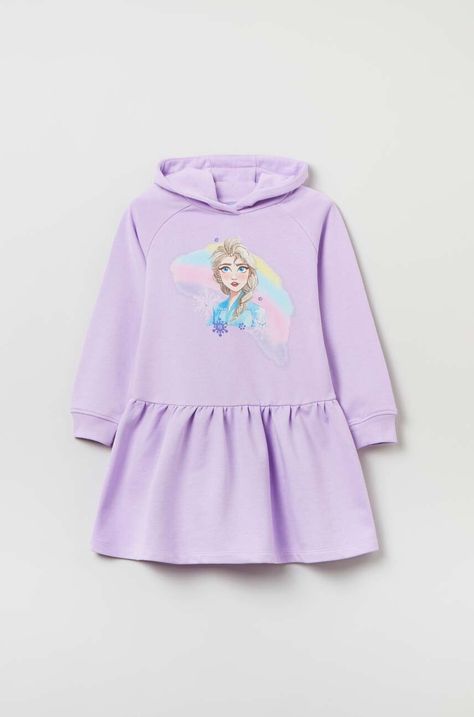 Otroška obleka OVS vijolična barva