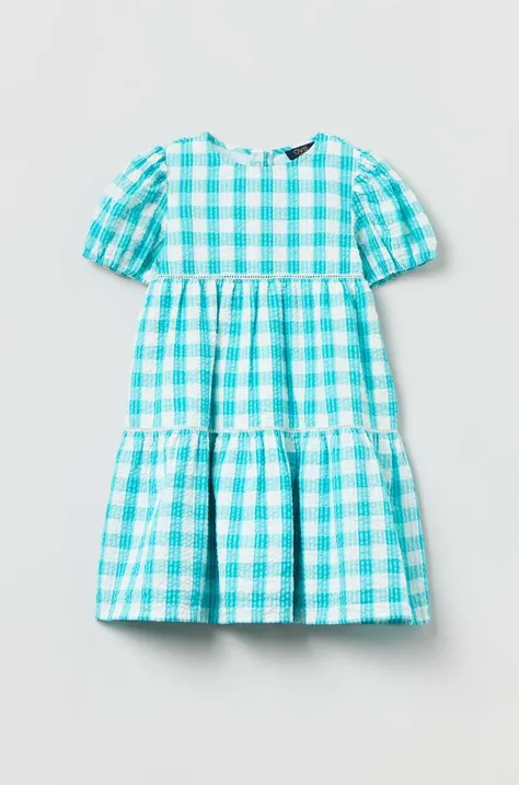 Παιδικό βαμβακερό φόρεμα OVS χρώμα: πράσινο