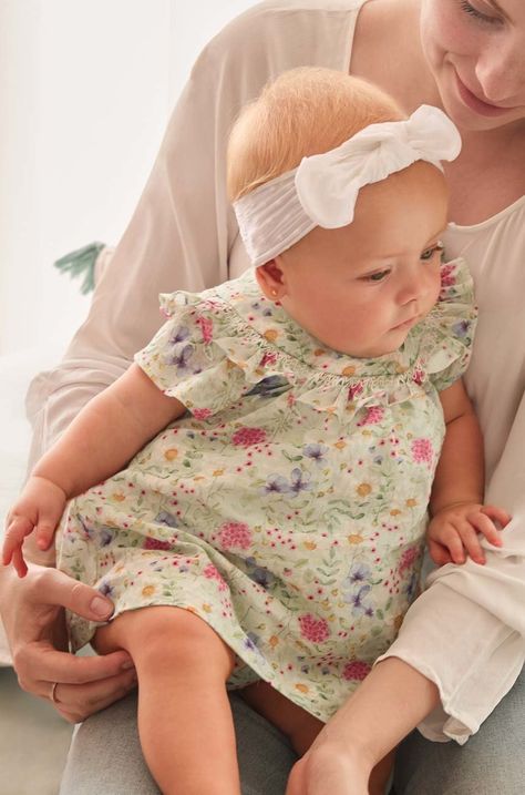 Pamučna haljina za bebe Mayoral Newborn