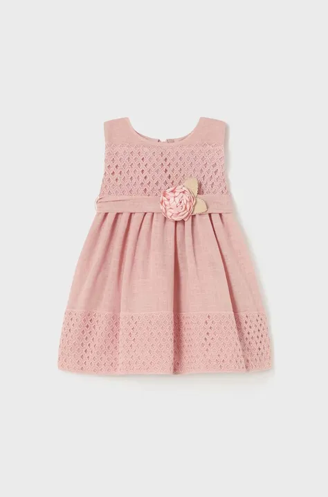Детское платье Mayoral цвет розовый mini расклешённое