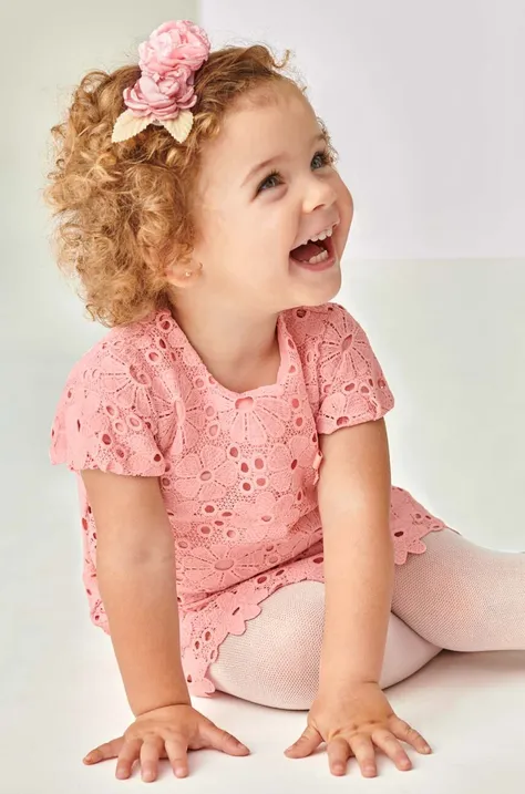 Детское платье Mayoral цвет розовый mini прямое