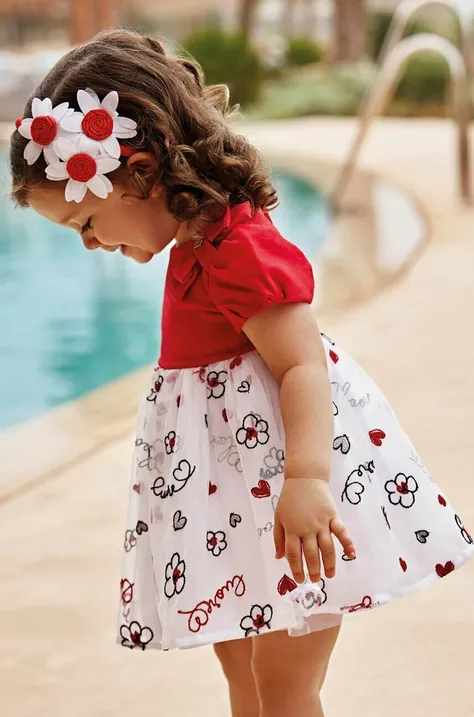 Mayoral sukienka niemowlęca kolor czerwony mini rozkloszowana