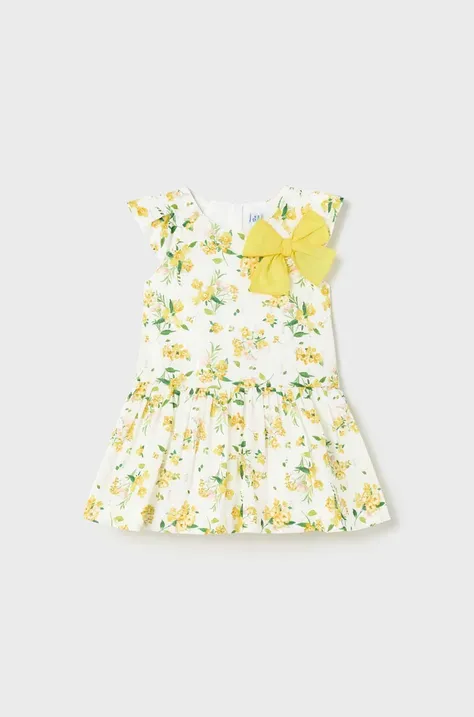 Платье для младенцев Mayoral цвет белый mini расклешённое