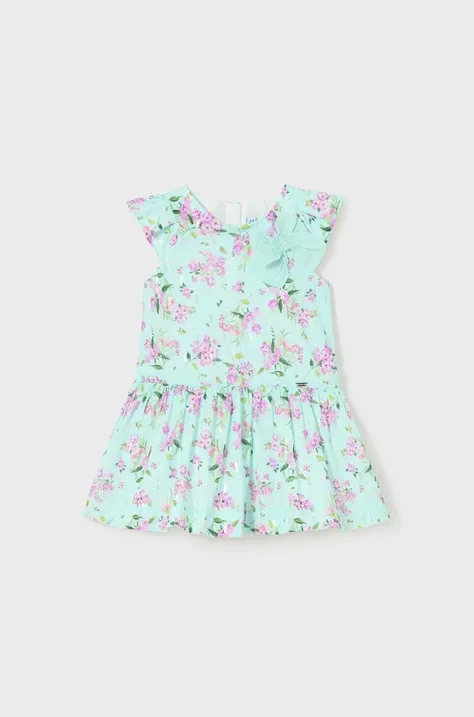 Платье для младенцев Mayoral цвет бирюзовый mini расклешённое