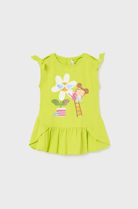 Haljina za bebe Mayoral boja: zelena, mini, ravna