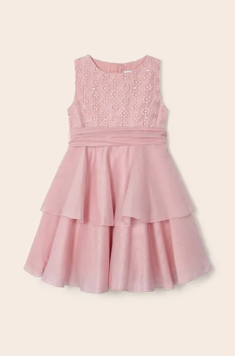 Παιδικό φόρεμα Mayoral χρώμα: ροζ