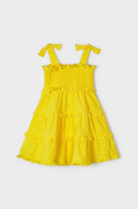 Дитяча сукня Mayoral колір жовтий mini пряма