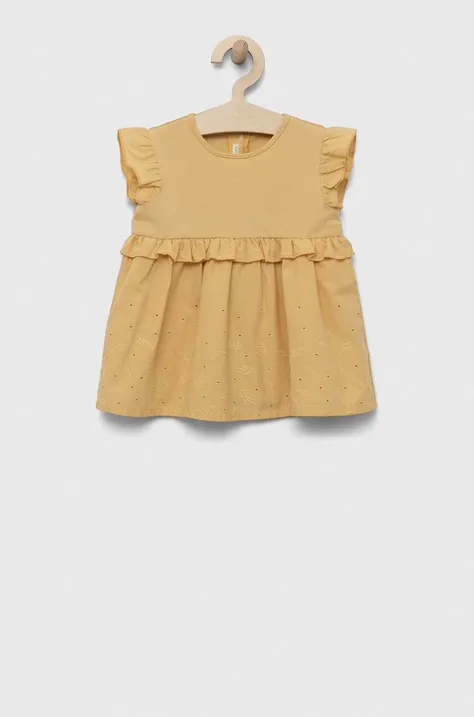 Платье для младенцев United Colors of Benetton цвет бежевый mini расклешённое