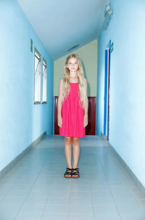 Παιδικό βαμβακερό φόρεμα Sisley χρώμα: ροζ