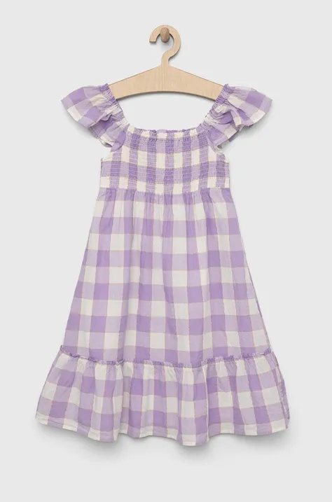 Dívčí šaty GAP fialová barva, midi
