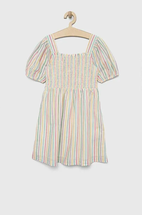 Παιδικό βαμβακερό φόρεμα GAP χρώμα: άσπρο