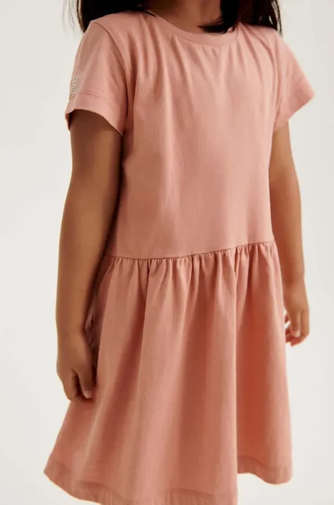 Dječja haljina Liewood boja: bež, mini, širi se prema dolje
