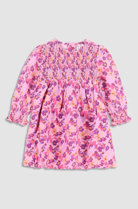 Otroška obleka Coccodrillo vijolična barva
