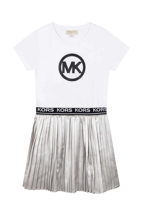 Michael Kors rochie fete culoarea alb, mini, evazati