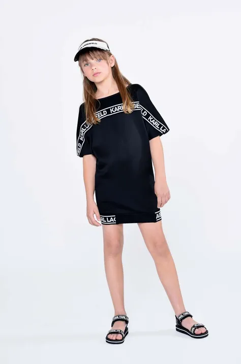 Karl Lagerfeld rochie fete culoarea negru, mini, oversize