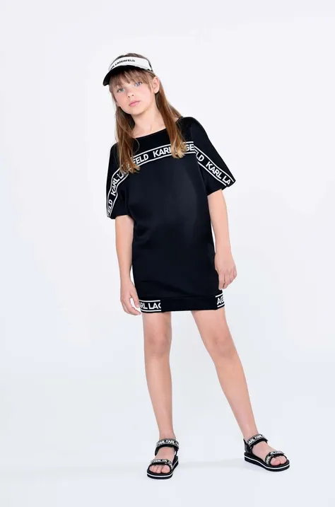 Дитяча сукня Karl Lagerfeld колір чорний mini oversize