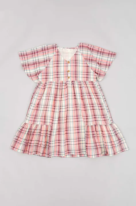 Dievčenské bavlnené šaty zippy mini, rovný strih