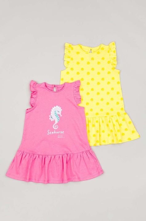 Бебешка памучна рокля zippy (2 броя)