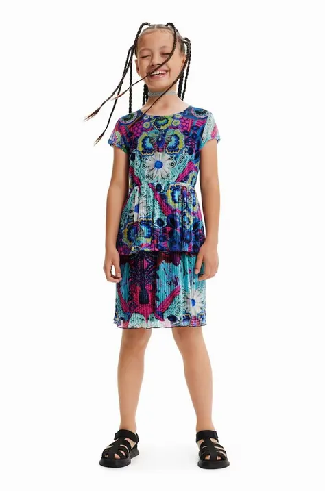 Dievčenské šaty Desigual mini, áčkový strih