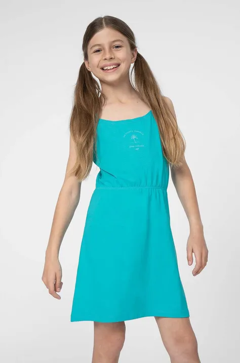 Παιδικό φόρεμα 4F F026 χρώμα: πράσινο