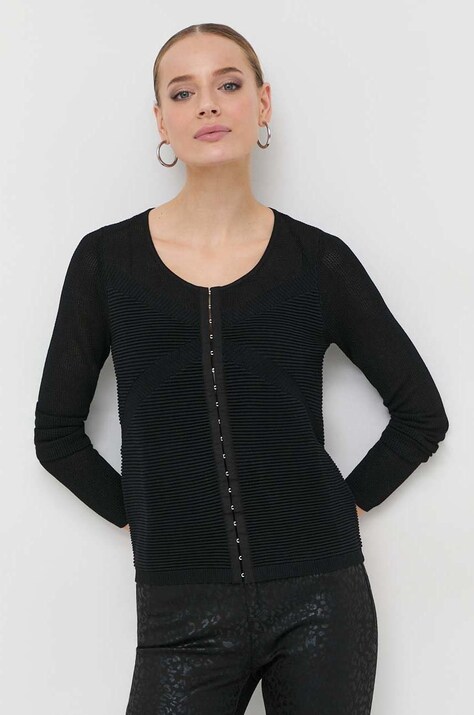 Guess cardigan femei, culoarea negru, light
