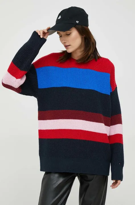Tommy Hilfiger sweter wełniany damski ciepły
