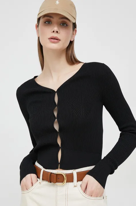 Calvin Klein cardigan femei, culoarea negru, light