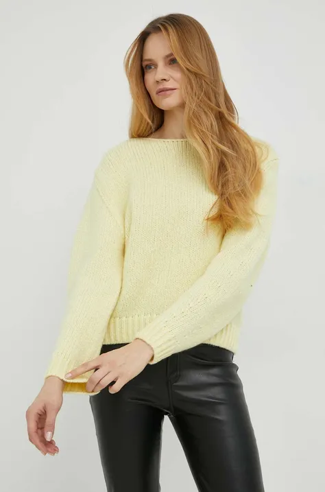 Μάλλινο πουλόβερ Marc O'Polo γυναικεία, χρώμα: κίτρινο