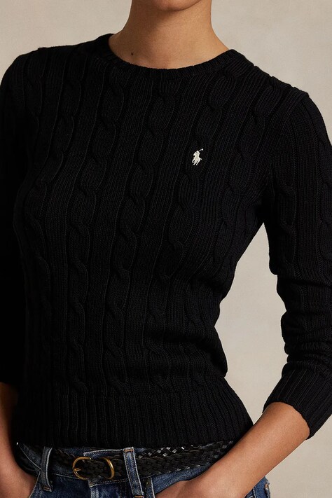 Polo Ralph Lauren pulover de bumbac culoarea alb, 211891640