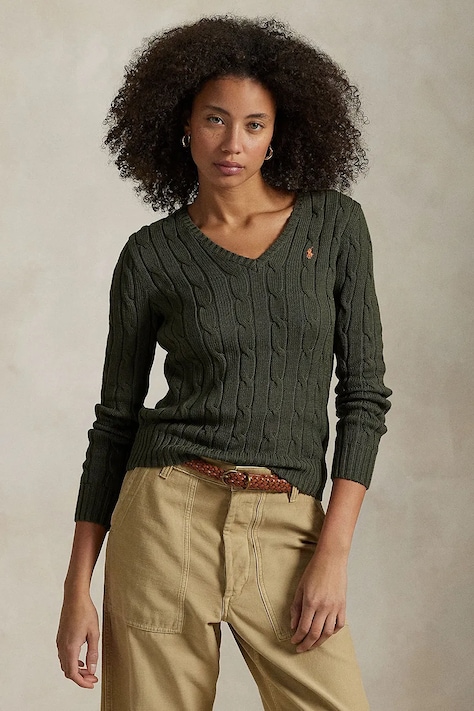 Хлопковый свитер Polo Ralph Lauren цвет белый лёгкий 211891641