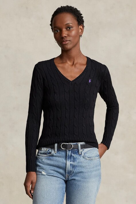 Polo Ralph Lauren pulover de bumbac culoarea alb, light, 211891641