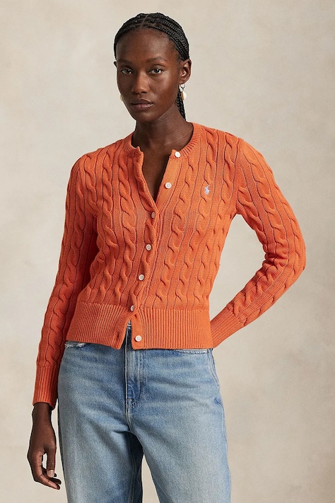 Bavlněný kardigan Polo Ralph Lauren bílá barva, 211891643