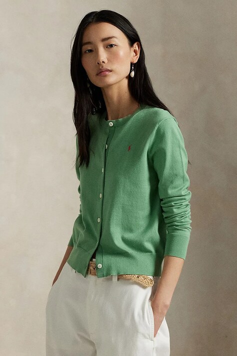 Polo Ralph Lauren cardigan femei, culoarea bej, light, 211891672