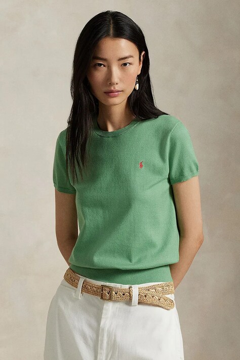 Tričko Polo Ralph Lauren dámske, béžová farba, 211891673