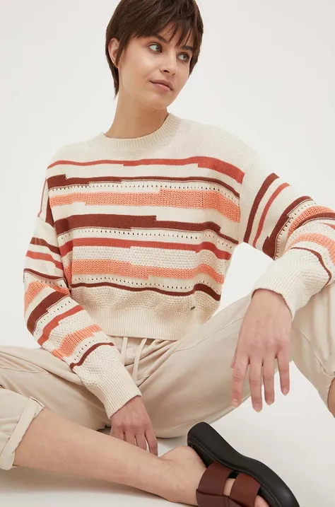 Pepe Jeans sweter bawełniany Frances kolor beżowy