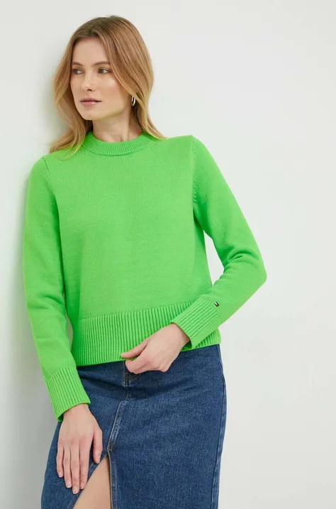 Tommy Hilfiger sweter damski kolor zielony
