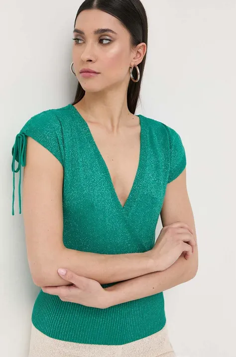 Pulover Morgan za žene, boja: zelena, lagani