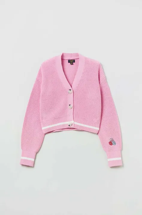 Detský sveter OVS ružová farba