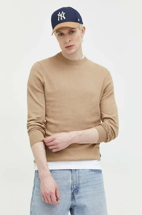 Only & Sons sweter męski kolor beżowy lekki