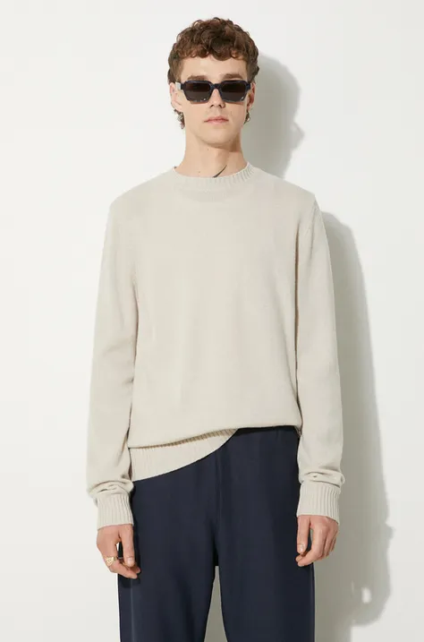 Samsoe Samsoe sweter wełniany SYLLI męski kolor beżowy M20500076