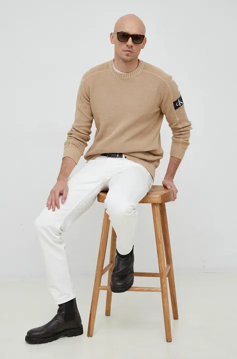 Памучен пуловер Calvin Klein Jeans