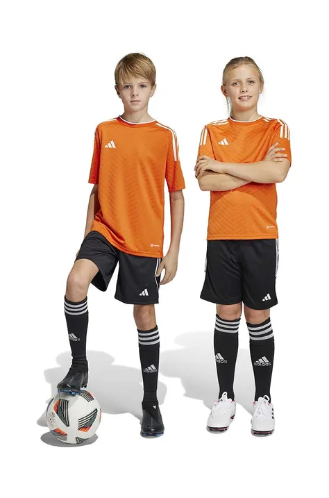adidas Performance szorty dziecięce TIRO 23 SHO kolor czarny regulowana talia