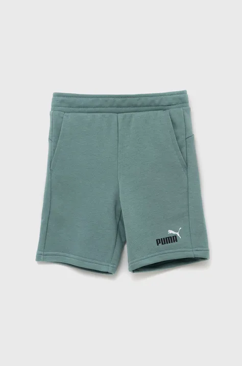 Dječje kratke hlače Puma ESS+ 2 Col Shorts TR B boja: tirkizna, podesivi struk