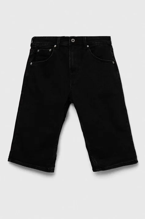Rifľové krátke nohavice Pepe Jeans nastaviteľný pás