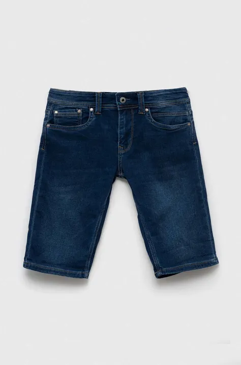 Detské rifľové krátke nohavice Pepe Jeans PJL BJ Denim nastaviteľný pás